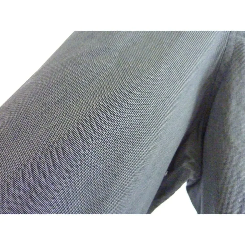 Womens Banana Republic Shirt Button Down Grey Striped L Long Sleeve Cotton